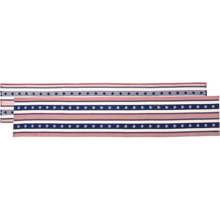 Stars And Stripes Table Runner - Cotton