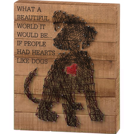 If People Had Hearts Like Dogs String Art - Wood, Metal, String