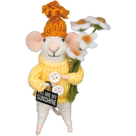 My Sunshine Mouse Critter - Felt, Cotton, Metal, Plastic