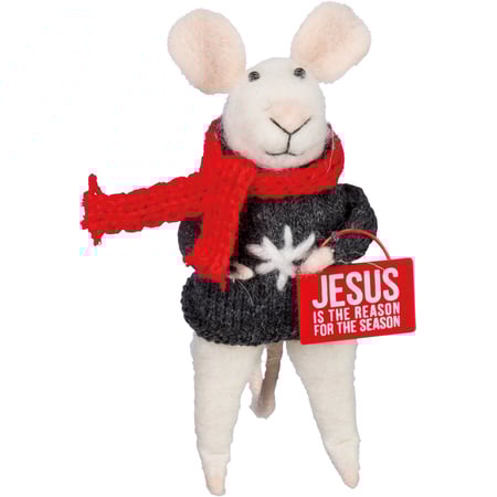For The Season Mouse Critter - Felt, Polyester, Plastic, Metal