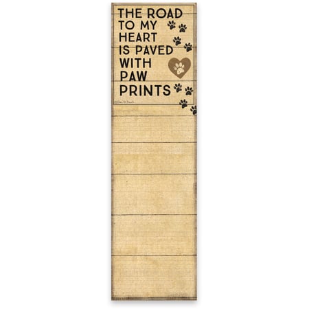 Paw Prints List Pad - Paper, Magnet