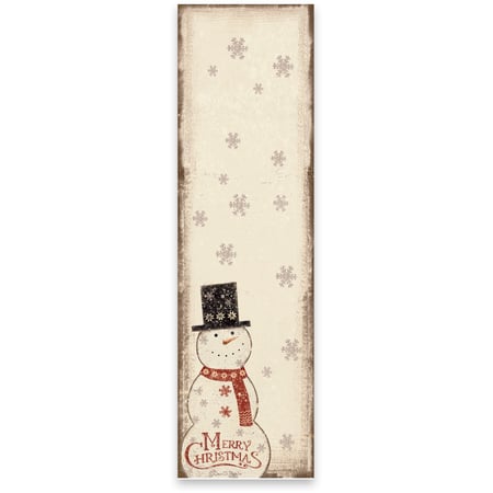 Nordic Merry Christmas Snowman List Pad - Paper, Magnet