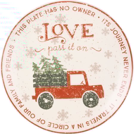 Love Pass It On Giving Plate - Stoneware 