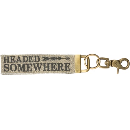 Somewhere Keychain - Canvas, Metal