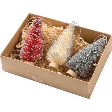 Farm Bottle Brush Tree Set - Bristle, Wood, Glitter