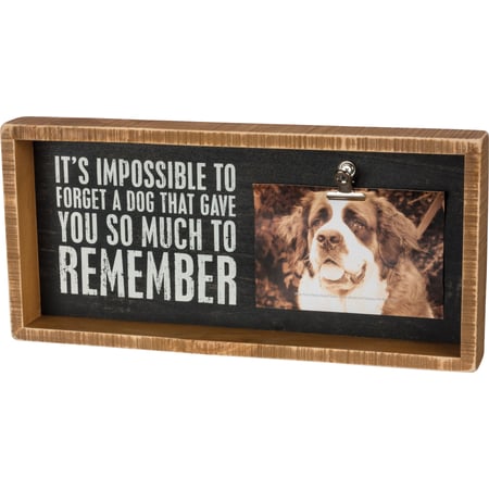 It's Impossible To Forget A Dog Inset Box Frame - Wood, Metal