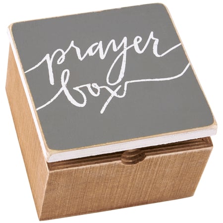 Prayer Box Hinged Box - Wood, Metal