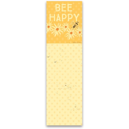 Bee Happy Yellow List Pad - Paper, Magnet