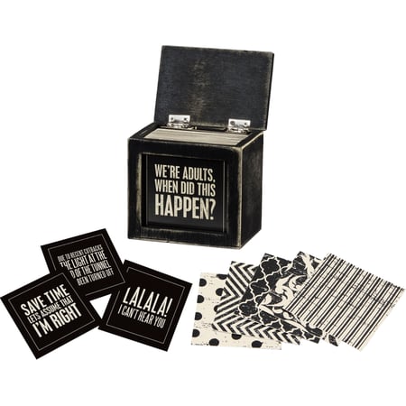 Fun Words Of Wisdom - Wood, Paper, Metal