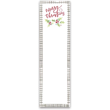 Merry Christmas List Pad - Paper, Magnet
