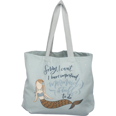 I Have Important Mermaid Stuff To Do Tote - Cotton