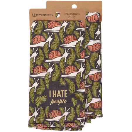 I Hate People Kitchen Towel - Cotton, Terrycloth