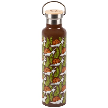 Snail Insulated Bottle - Stainless Steel, Bamboo