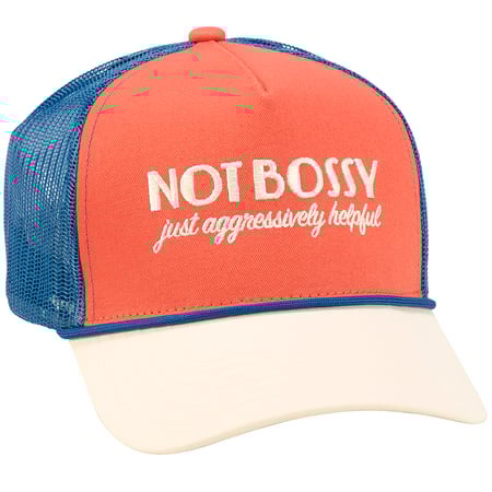 Not Bossy Trucker Hat - Cotton, Polyester, Plastic