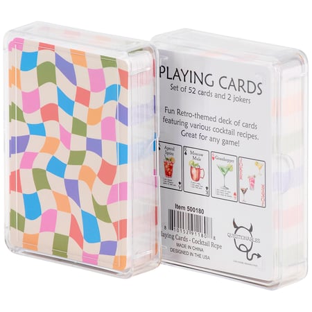 Cocktail Recipes Playing Cards - Paper, Acrylic