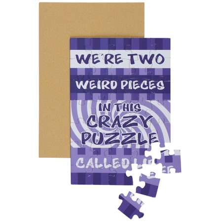 We're Two Weird Pieces Puzzle Card - Paper