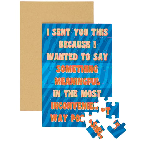Most Inconvenient Way Possible Puzzle Card - Paper