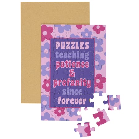 Teaching Patience Since Forever Puzzle Card - Paper