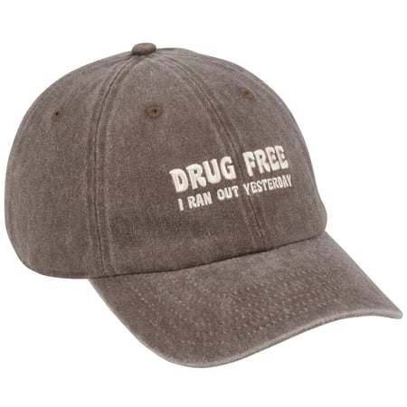 Drug Free Baseball Cap - Cotton, Metal