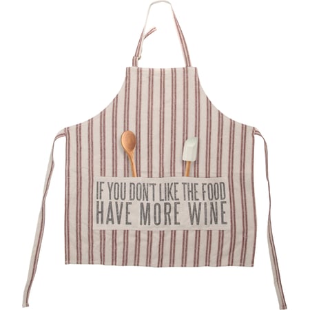 More Wine Apron - Cotton, Metal