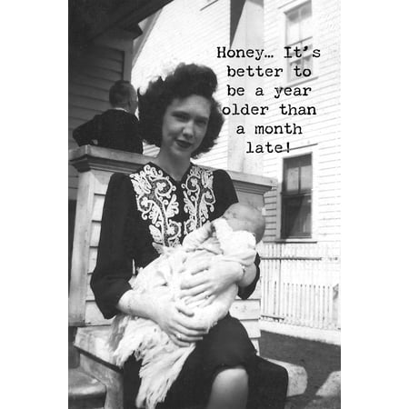 Month Late Greeting Card - Paper