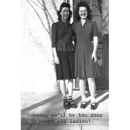 Old Ladies Greeting Card - Paper