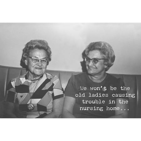 The Old Ladies Greeting Card - Paper