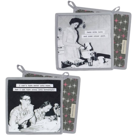 Made With Love Hot Pad Set - Cotton