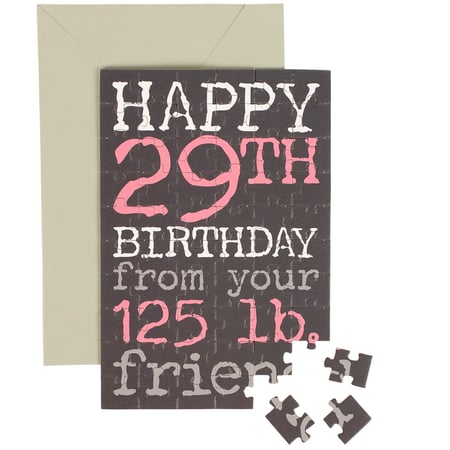Happy Birthday Puzzle Card - Paper
