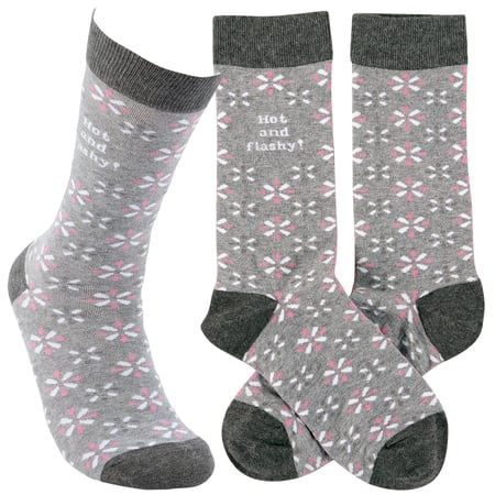 Hot And Flashy Socks - Cotton, Nylon, Spandex