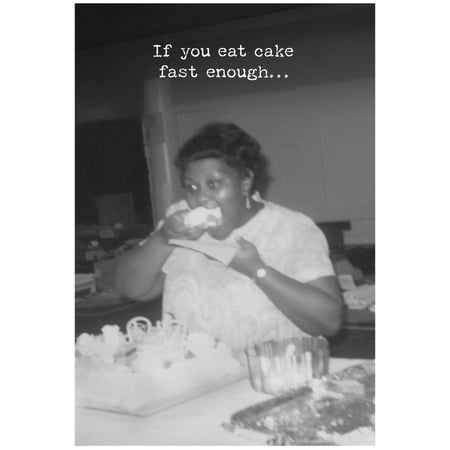 Eat Cake Greeting Card - Paper