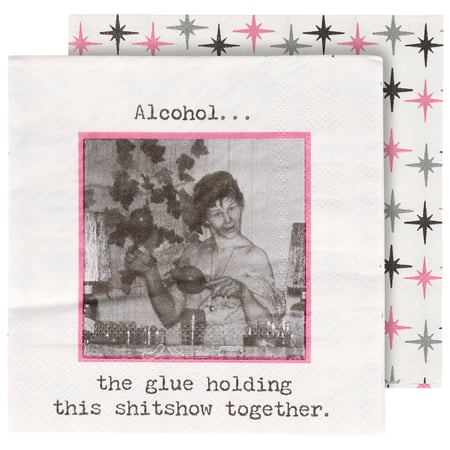 The Glue Holding This Together Beverage Napkin - Paper