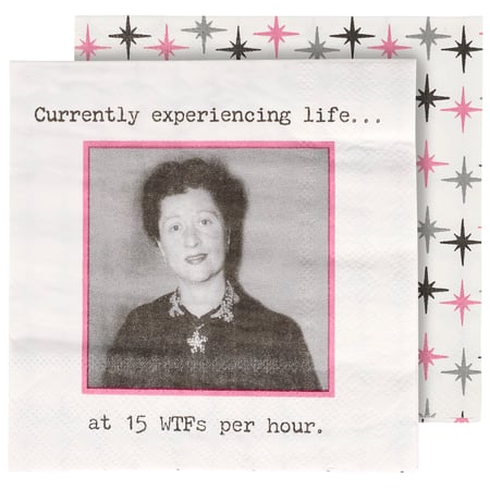 Experiencing Life Per Hour Beverage Napkin - Paper
