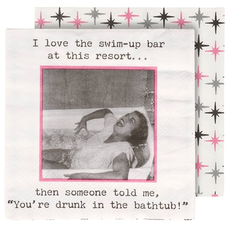 I Love The SwimUp Bar Beverage Napkin - Paper