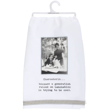 Charcuterie Because Lunchables Kitchen Towel - Cotton, Ribbon