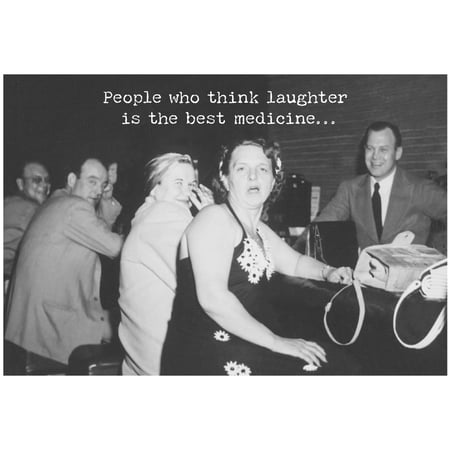 People Think Laughter Is Best Greeting Card - Paper