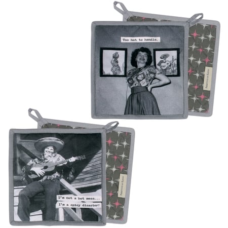 Hot Mess Spicy Disaster Hot Pad Set - Cotton
