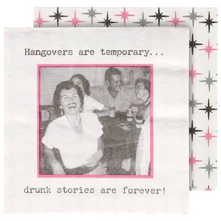Hangovers Are Temporary Beverage Napkin - Paper