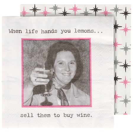 When Life Hands You Lemons Beverage Napkin - Paper