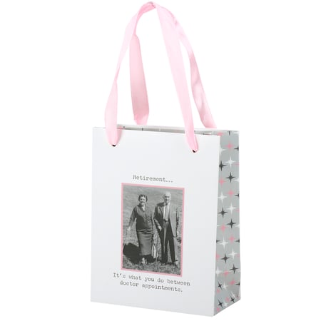 Retirement XSmall Gift Bag - Paper, Ribbon