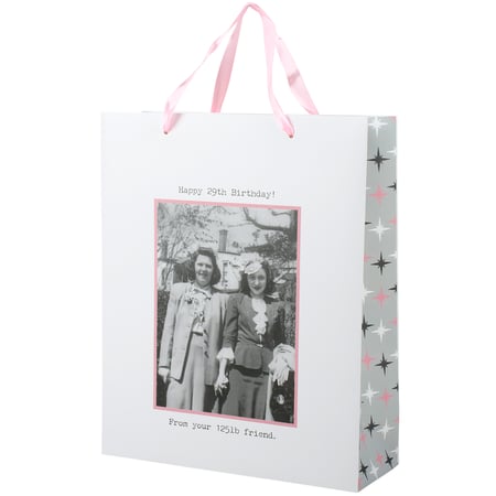 Happy 29th Birthday Medium Gift Bag - Paper, Ribbon
