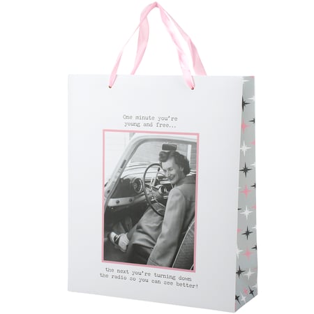 Young And Free Medium Gift Bag - Paper, Ribbon