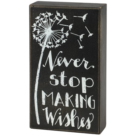 Making Wishes Box Sign - Wood